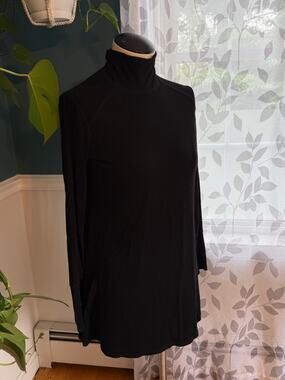 Free People We The Free Black Turtleneck Tunic Top - Size Small